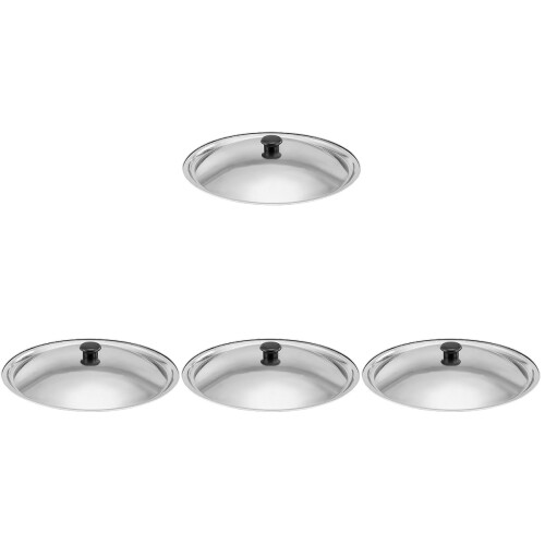 4Pcs Rust-Resistant Stainless Steel Pot Lid Set with Bakelite Knobs 2