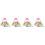 4Sets Small Animal Costume Kit Assorted Color Mesh Hat Skirt 6