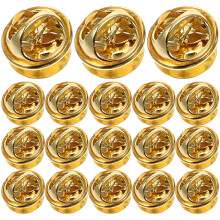 200Sets Compact Locking Pin Backs Gold for Enamel Pins Brooch Tie Tack