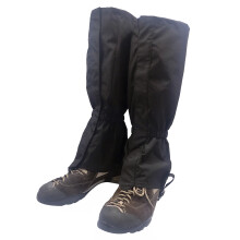 3Pairs Durable Waterproof Snow Gaiters Black for Outdoor Hiking Skiing
