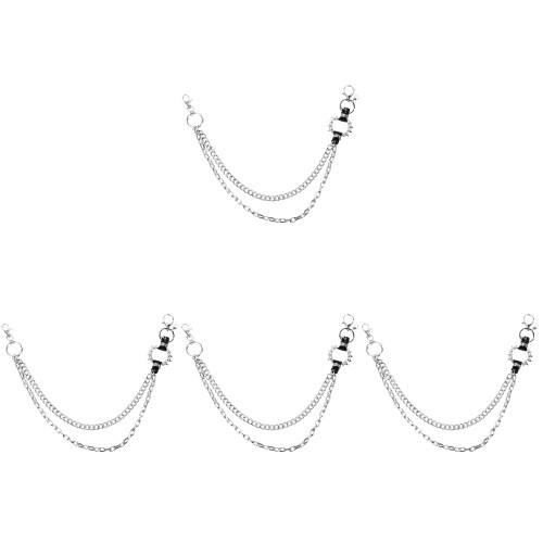 4Pcs Reliable Silver Jean Chains Metal Chains for Pants and Wallets 2