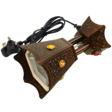 2Pcs Compact Electric Aroma Burner Dark Brown Retro Incense Censer