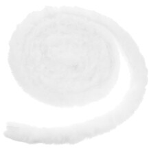 2Pcs Faux White Fabric Ribbon Easy Use for DIY Clothing and Decor