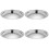 4Pcs Rust-Resistant Stainless Steel Pot Lid Set with Bakelite Knobs 5