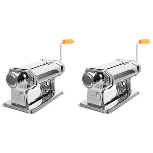 2Pcs Hand Crank Clay Roller Machine Silver Polymer Clay Craft Tool 2
