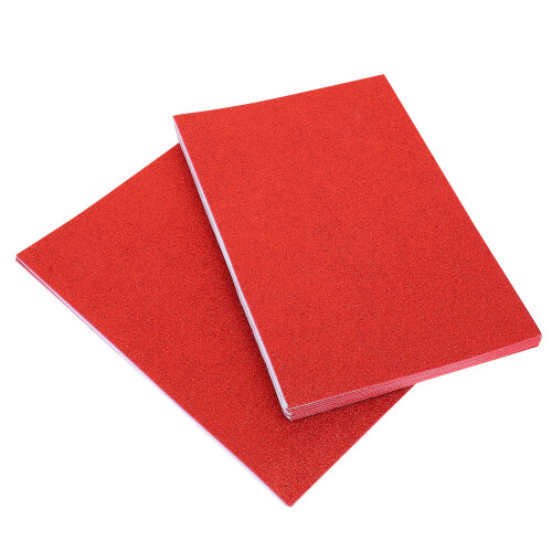 20Pcs Red Glitter Sponge Paper DIY Crafting Sheets Self-Adhesive 2