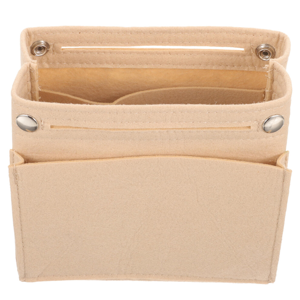 Happyyami 5Pcs Durable Khaki Felt Handbag Organizer Insert For Purse And Travel