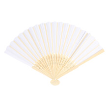 15Pcs White Wooden Folding Fans Blank for Kids Painting and Decorating