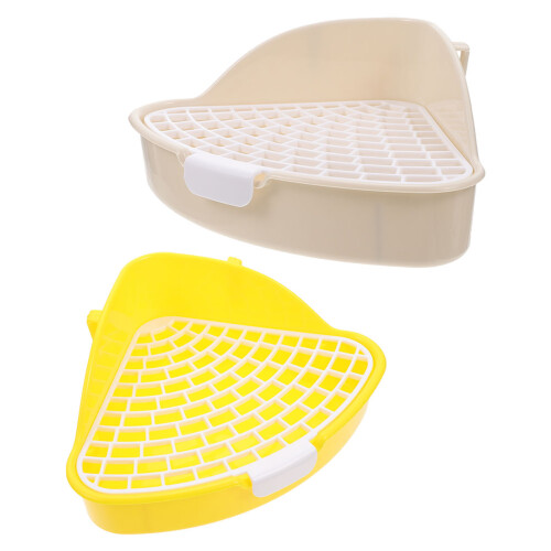 6Pcs High-Grade Plastic Pet Litter Box for Cat, Rabbit, and Small Pets
