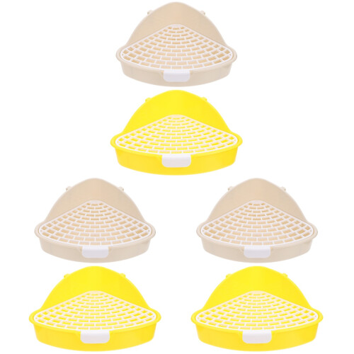 6Pcs High-Grade Plastic Pet Litter Box for Cat, Rabbit, and Small Pets 1