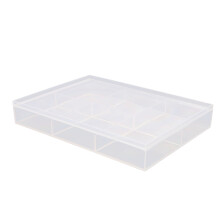 4Pcs Clear Tea Bag Storage Organizer Plastic Divided Box with Lid