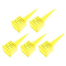 15Pcs Durable Yellow Plastic Rain Gauge for Outdoor Lawn Watering