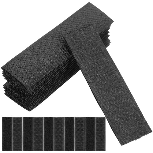 144Pairs Black Sew on Hook and Loop Fabric Tape for DIY Craft Projects 1