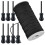 2Sets Black Roller Curtain Rope with Blind Cord Knobs and Bead Strings 1