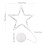 3Pcs Indoor Silver LED Window Lights Hanging with Suction Cup for Xmas 1