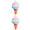 2Pcs Ice Cream Shape Plush Pillow Comfortable Couch Throw Pillow Decor 7