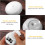 3Pcs Indoor Silver LED Window Lights Hanging with Suction Cup for Xmas 3