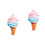 2Pcs Ice Cream Shape Plush Pillow Comfortable Couch Throw Pillow Decor 6