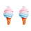 2Pcs Ice Cream Shape Plush Pillow Comfortable Couch Throw Pillow Decor 4