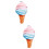 2Pcs Ice Cream Shape Plush Pillow Comfortable Couch Throw Pillow Decor 9