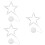3Pcs Indoor Silver LED Window Lights Hanging with Suction Cup for Xmas 7