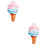 2Pcs Ice Cream Shape Plush Pillow Comfortable Couch Throw Pillow Decor 8