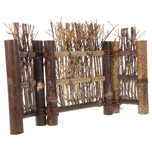 4Pièces Mini Clôture En Bambou Lisse Durable Pour Micro Paysage 1