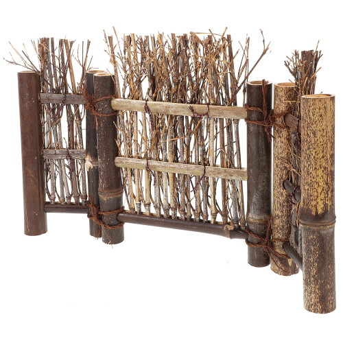 4Pièces Mini Clôture En Bambou Lisse Durable Pour Micro Paysage 2