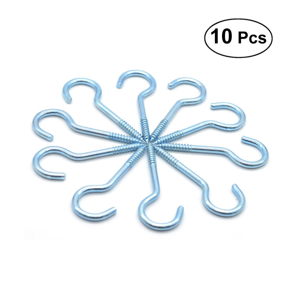 30Packs Sky-Blue Screw-In Cup Hooks With Zinc Coating For Home Hanging 3011102276955