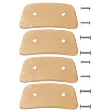 4Pairs Khaki Anti-Scald Wooden Pot Handle Sleeves Non-Slip Pan Covers