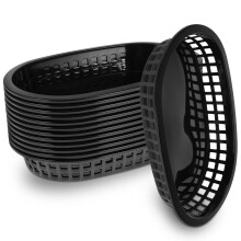 24Pcs Black Practical Storage Trays Snack and Dessert Plates