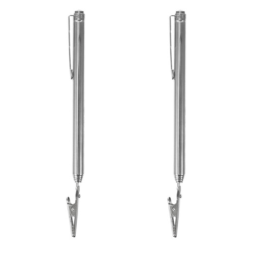 4Pcs Silver Telescoping Clamps Pen Type Retractable Clips