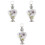 3Pcs Multi Delicate Glass Perfume Bottle Portable Aroma Bottle Decor 3