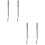 4Pcs Silver Telescoping Clamps Pen Type Retractable Clips 6