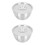 2Pcs Stainless Steel Steamed Egg Soup Bowl Kitchen Tableware Silver 6
