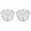 2Pcs Stainless Steel Steamed Egg Soup Bowl Kitchen Tableware Silver 3