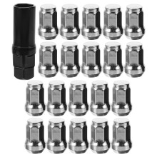 42Pcs Car Tire Lug Nut Caps Silver Steel Wheel Nut Covers Durable Set