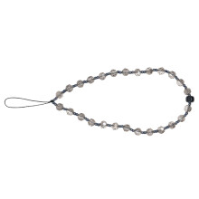 4Pcs Premium Dark Grey Beaded Cellphone Lanyard Decorative Phone Rope