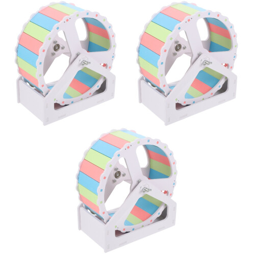 3Sets Silent Hamster Wheel for Small Pets Home Exercise 2