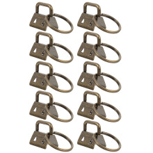 30Pcs Durable Metal Ribbon Ends Dark Brown for DIY Luggage Buckles