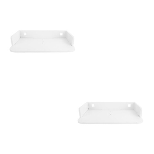 2Pcs Nail-Free White PVC Projector Wall Stand Durable Storage Holder 2