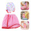 Red Polyester Doll Robe with Shower Cap for 18 Inch Dolls 10