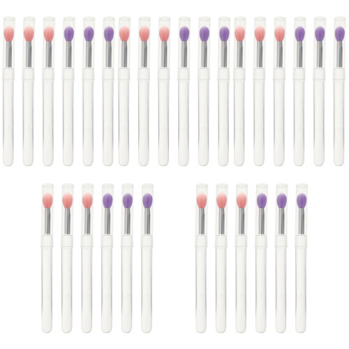 30Pcs Silicone Lipstick and Eyeshadow Applicator Brushes for Kids 2