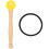 5Sets Gele Rubber Singing Bowl Sticks Met Handvat Voor 1