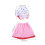 Red Polyester Doll Robe with Shower Cap for 18 Inch Dolls 2