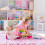 Red Polyester Doll Robe with Shower Cap for 18 Inch Dolls 5