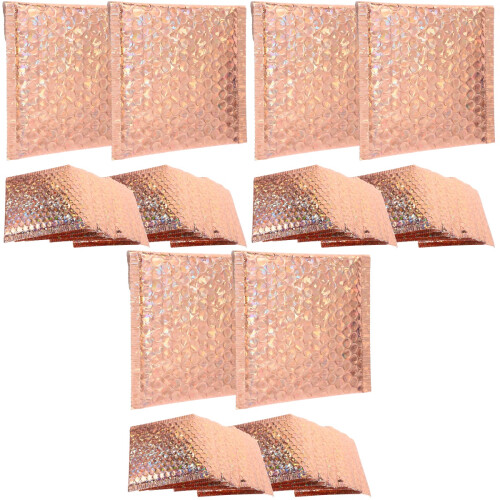 60Pcs Compact Rose Gold Shipping Bags Adhesive Bubble Envelopes 2
