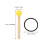 5Sets Gele Rubber Singing Bowl Sticks Met Handvat Voor 4