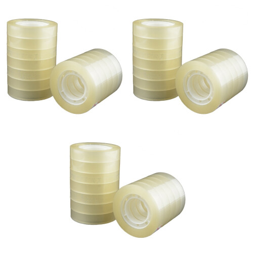 72Pcs Transparent White Tape Bopp Adhesive for Packaging 2