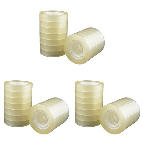 72Pcs Transparent White Tape Bopp Adhesive for Packaging 1